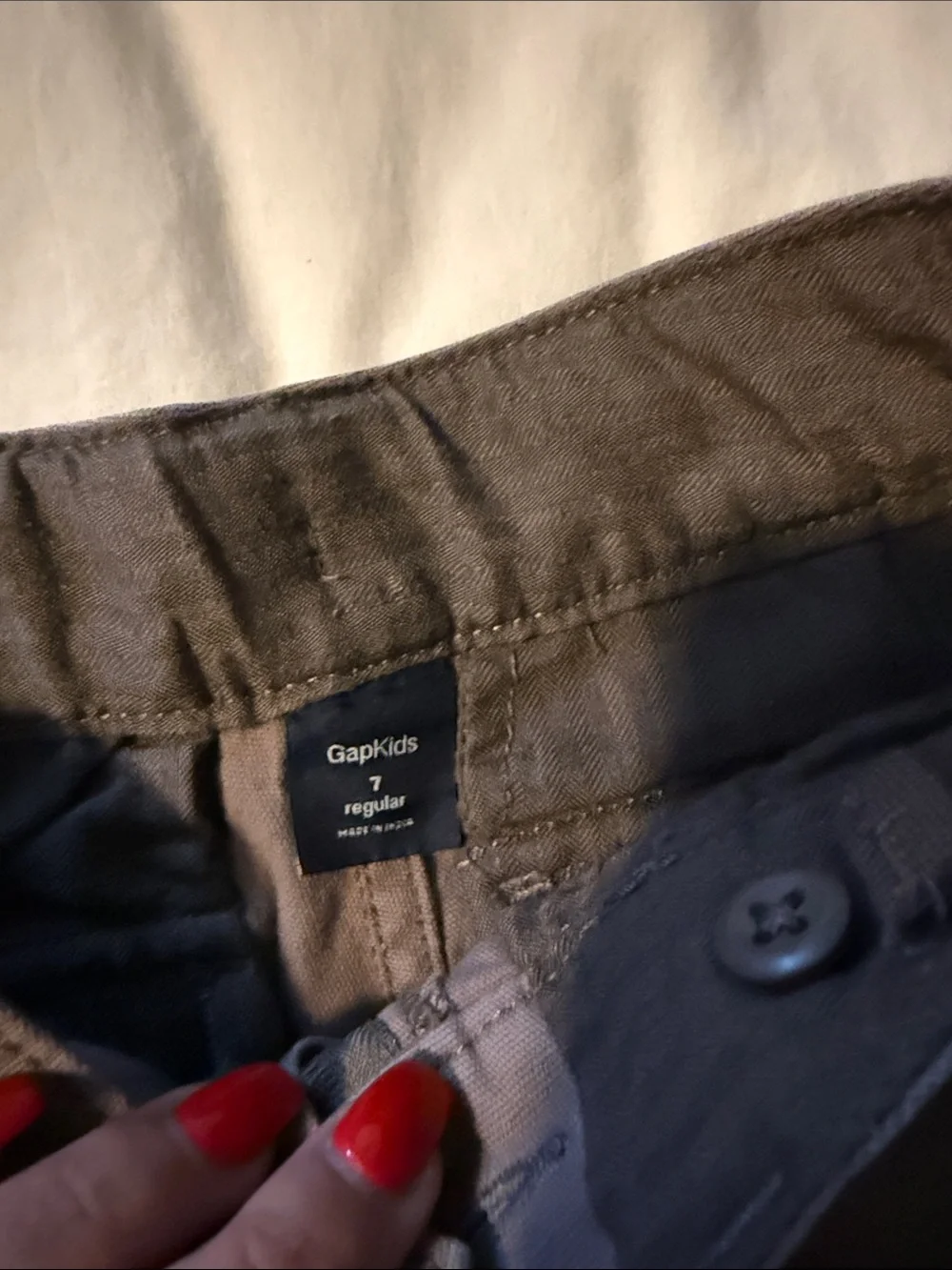 Gap Kids size 7  Cotton Roll-Cuff Shorts - Purple/Brown